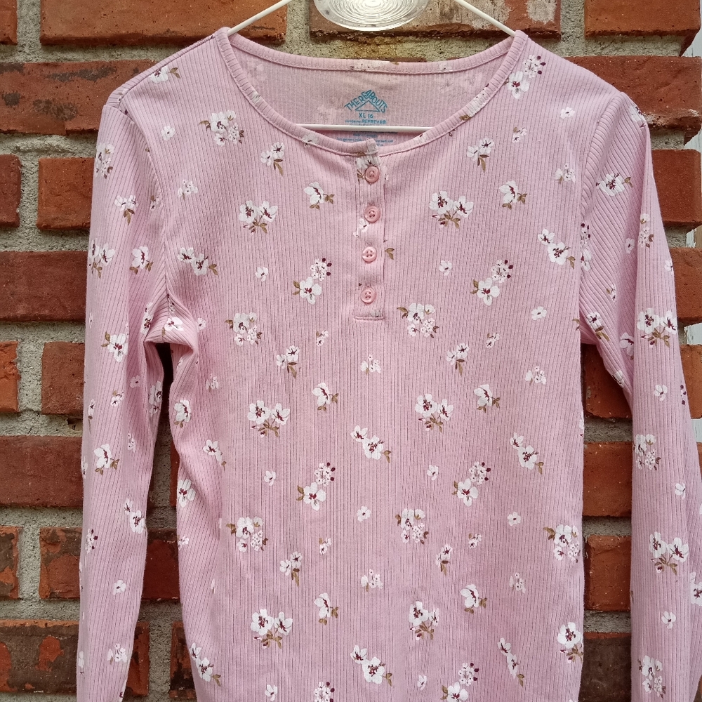 Girls Pink Flower Top